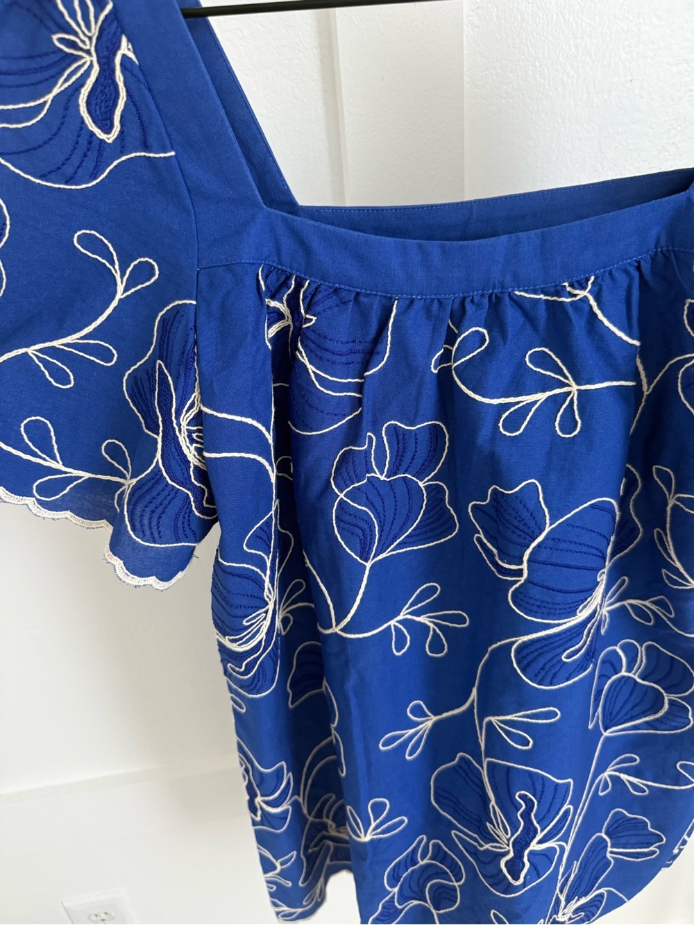 Sezane Juliana Floral Mini Dress Azure Blue - Picture 4 of 5